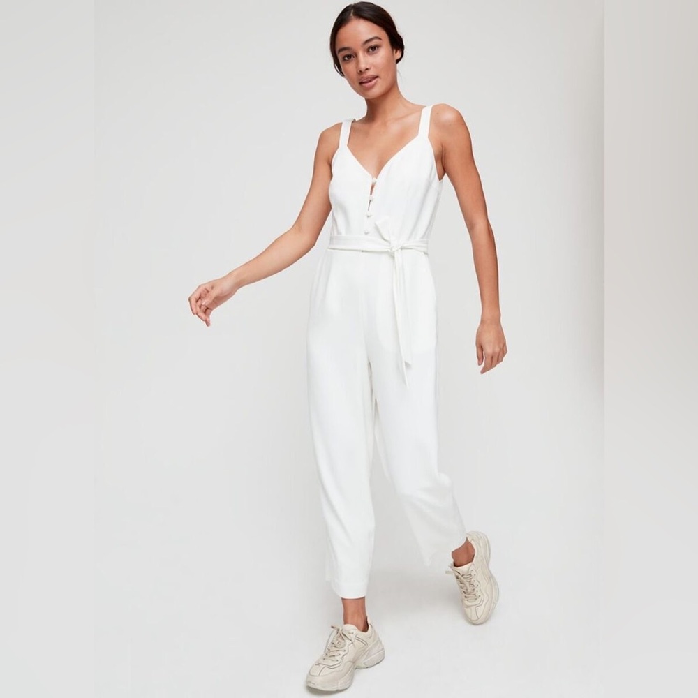 ARITZIA | Little Moon Petunia Belted Jumpsuit in White